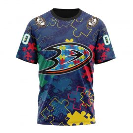 Anaheim Ducks Tee Special Fearless Against Autism For Men Women NL40