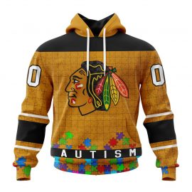 Personalized Chicago Jersey Blackhawk Fights Against Autism Gift For Men And Women LP9