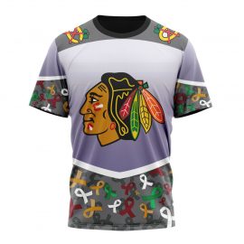Personalized Chicago Tee Blackhawk Specialized Sport Fights Again All Cancer LP44