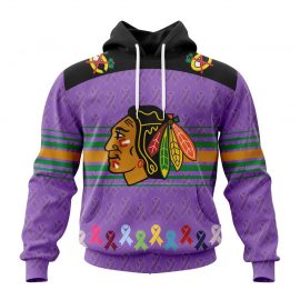 Personalized Chicago Unique BlackHawks Specialized Design Fights Cancer Custom Jersey