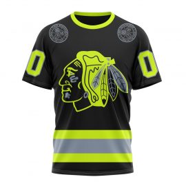Personalized Chicago Unique BlackHawks Special Firefighter Uniform Design Short Sleeve