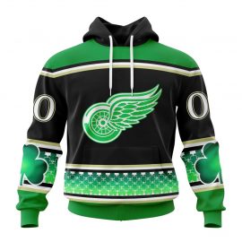 Personalized Detroit Red Wings Lucky Shamrock Celebrate St Patrick Day Zip Up D18