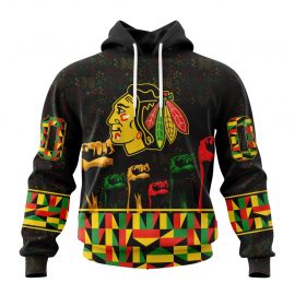 Black Yellow Personalized Chicago Jersey Blackhawk Special Design Celebrate Black History LP27