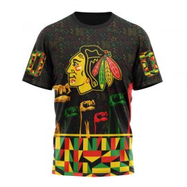 Personalized Chicago Unique BlackHawks Design Celebrate Dark History Month Short Sleeve