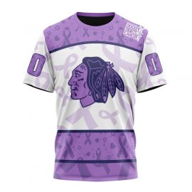 Personalized Chicago Tee Blackhawk Special Lavender  Fights Cancer For Men And Women LP29