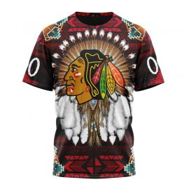 Personalized Chicago Unique BlackHawks Special Style Native Costume Awareness Short Sleeve