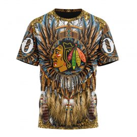 Personalized Chicago Unique BlackHawks Special Native Costume Design Short Sleeve For Fan