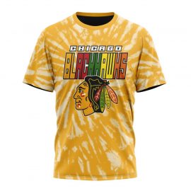 Personalized Chicago Unique BlackHawks Special Vintage Tie Dye Short Sleeve For Fan