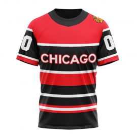 Personalized Chicago Tee Blackhawk Red And Black Stripes For Men And Women LP23