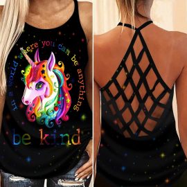 Gift Ideas For Unicorn Loves Color Loves Lgbt Limited Cross Open Back Camisole Tank Top 8