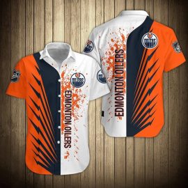 Edmonton Special Oilers Button Up Hawaiian Style Jersey Gift For Men Women