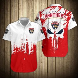 Florida Panthers Skull Button Up Hawaiian Style Special Jersey For Men Women