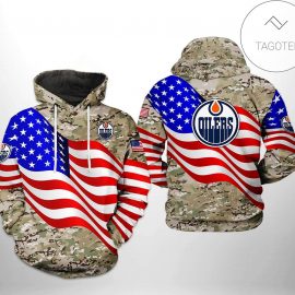 Edmonton Special Oilers US FLag Camo Veteran Cool Design Jersey Gift Idea For Men And Women