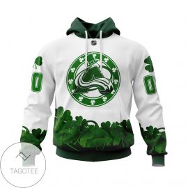 Personalized Colorado Jersey Avalanche Green And White Shamrock Jersey For Men Women