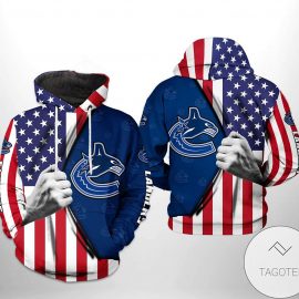 Vancouver Canucks Jersey US FLag Unique Design Classic Style For Men And Women