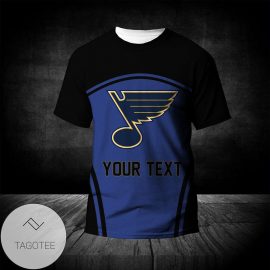 St Louis Blues Personalized Curve Style Unique Design Short Sleeve Jersey