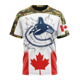 Personalized Vancouver Canucks Design With Our America Eagle Flag Short Sleeve