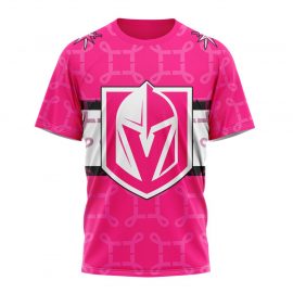 Personalized Vegas Golden Knights In October We Wear Pink Breast Cancer Short Sleeve