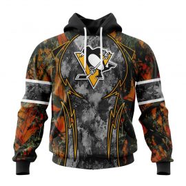 Personalized Pittsburgh Penguins Camo Concept Hunting In Forest Custom Jersey