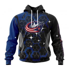 Personalized Columbus Blue Jackets Design With Motocross Style Short Sleeve For Fan