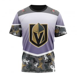 Personalized Vegas Golden Knights Fights Again All Cancer Short Sleeve For Fan