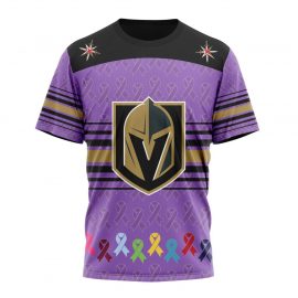 Personalized Vegas Golden Knights Specialized Design Fights Cancer Short Sleeve