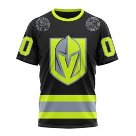 Personalized Vegas Golden Knights Honor Firefighter Short Sleeve For Fan
