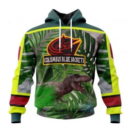 Personalized Columbus Blue Jackets Short Sleeve Jurassic World Short Sleeve