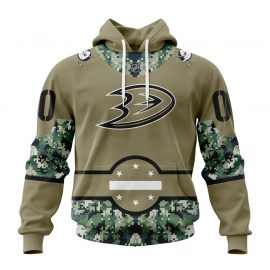 Personalized Anaheim Duck Military Camo With City Flag Short Sleeve