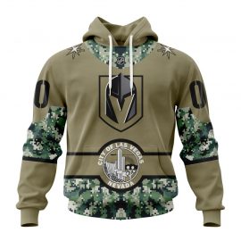 Personalized Vegas Golden Knights Military Camo With City Flag Custom Jersey