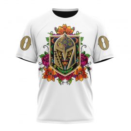 Personalized Vegas Golden Knights Specialized Dia De Muertos Short Sleeve