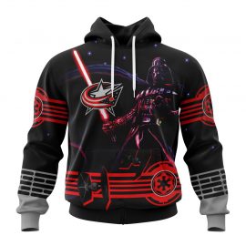 Personalized Columbus Blue Jackets Specialized Darth Vader Version Short Sleeve
