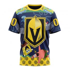 Personalized Vegas Golden Knights Short Sleeve With Spongebob Short Sleeve For Fan