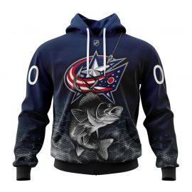Personalized Columbus Blue Jackets Specialized Fishing Style Short Sleeve