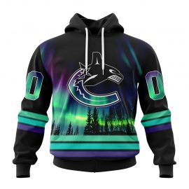 Personalized Vancouver Canucks Design With Northern Lights Custom Jersey