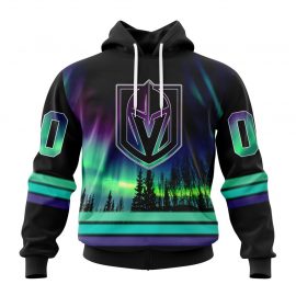 Personalized Vegas Golden Knights Design With Northern Lights Custom Jersey
