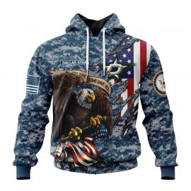 Personalized Dallas Stars Honor US Navy Veterans Custom Jersey For Fan