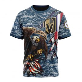 Personalized Vegas Golden Knights Honor US Navy Veterans Short Sleeve For Fan