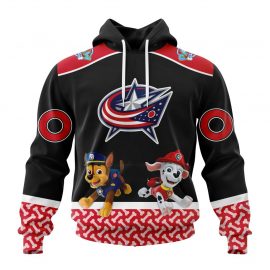 Personalized Columbus Blue Jackets Special Paw Patrol Design Short Sleeve For Fan