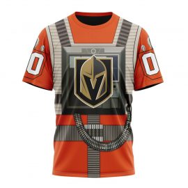 Personalized Vegas Golden Knights Star Wars Rebel Pilot Design Short Sleeve