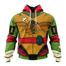 Personalized Chicago Unique BlackHawks Teenage Mutant Ninja Turtles Custom Jersey