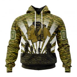 Personalized Chicago Unique BlackHawks Veteran Camo And Rememberance Day