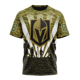 Personalized Vegas Golden Knights Military Camo And Rememberance Day
