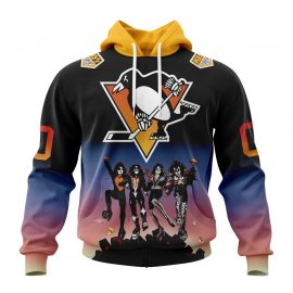 Personalized Pittsburgh Penguins Kiss Band Design Custom Jersey For Fan