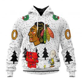 Personalized Chicago Unique BlackHawks Special Peanuts Design Custom Jersey