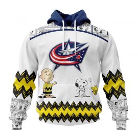 Personalized Columbus Blue Jackets Special Snoopy Design Short Sleeve For Fan