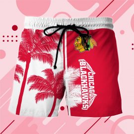 Chicago Special Blackhawks Unique Hawaii Style Men Beach Shorts Gift For Fan