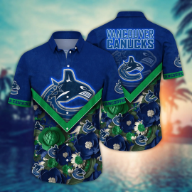 Vancouver Canucks Flower Unique Design Hawaii Special Button Shirt Gift Idea For Men Women VII