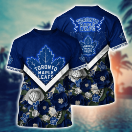 Toronto Special Maple Leafs Flower Unique Hawaii Design Short Sleeve Gift Idea For Men Women VI