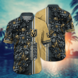 Vegas Golden Knights Flower Design Cool Style Special Button Shirt Gift For Fan